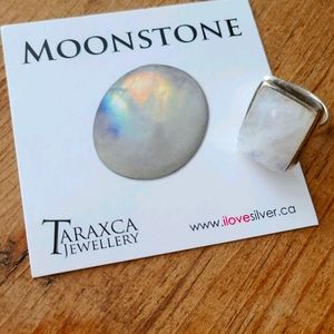Rectangular Sterling Moonstone Ring